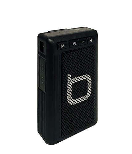 Bumpboxx Wireless Bluetooth Speaker | Black | Retro Pager Beeper | Outdoor Portable Bluetooth Speaker | MP3 Player | FM Radio | LED Flashlight | Waterproof Speaker | Weighs 3.2oz