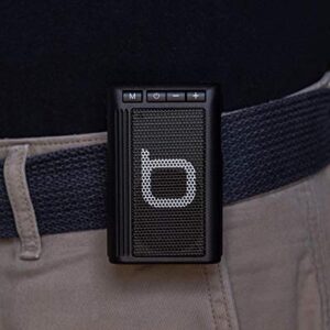 Bumpboxx Wireless Bluetooth Speaker | Black | Retro Pager Beeper | Outdoor Portable Bluetooth Speaker | MP3 Player | FM Radio | LED Flashlight | Waterproof Speaker | Weighs 3.2oz