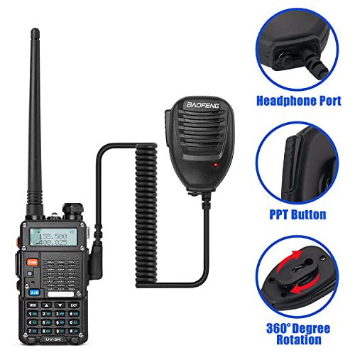 2 Pack Ham Radio Handhaeld 8-Watt (UV-5R 3rd Gen) Dual Band 2-Way Radio with 2 Rechargeable Batteries, Ham Radio Compatible BaoFeng Radio Complete Set with BaoFeng Earpiece and Programming Cable