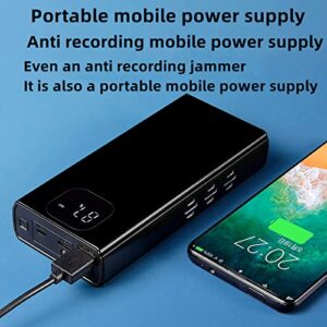 Audio Recording Blocker, Prevent Voice Recording, Powerful Microphone Suppressor Device for Home Office Travel, with Remote Control, 6000mAh Battery(L1)