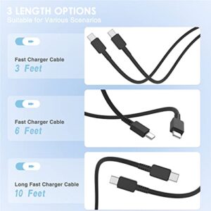 2Pack for Samsung Type C Charger Fast Charging, 25W USB C Wall Charger Fast Charging with USB C Cable 10 ft Android for Samsung Galaxy S23 Ultra/S23+/S22+/S10+/S9/S8/Note 10 Plus/Note 20