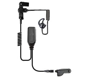 hawk lapel mic with quick release adapter for motorola apx6000 apx7000 xpr radio (black tube)