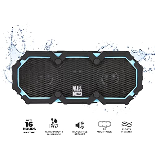 Altec Lansing LifeJacket 2 - Waterproof Bluetooth Speaker, Floating Portable Speaker for Travel & Outdoor Use, Deep Bass & Loud Sound, 30 Hour Playtime