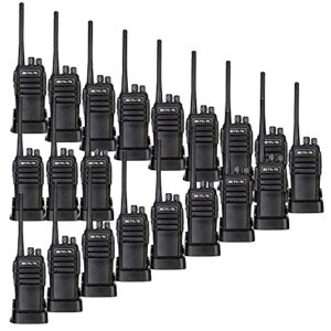 retevis rt21 walkie talkies 20 pack,two way radio long range rechargeable,rugged 2 way radios,stable strong signal,for business education manufacturing