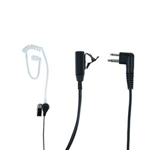 Klykon 2 Pin Covert Acoustic Tube Earpiece Headset with Mic PTT for Motorola cls1110 cp200 cls1410 cp185 cp200d rdm2070d walkie Talkie 2 Way Radio(10 Packs)