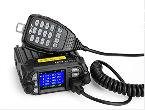 QYT KT-8900D Upgrade Version of KT-8900 Dual Band Mini Car Radio Mobile Transceiver VHF UHF Two Way Radio+USB Programming Cable