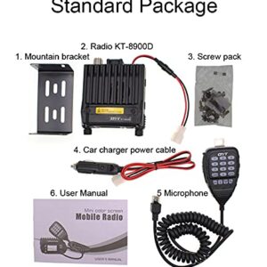 QYT KT-8900D Upgrade Version of KT-8900 Dual Band Mini Car Radio Mobile Transceiver VHF UHF Two Way Radio+USB Programming Cable