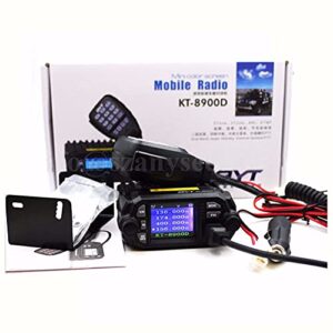 QYT KT-8900D Upgrade Version of KT-8900 Dual Band Mini Car Radio Mobile Transceiver VHF UHF Two Way Radio+USB Programming Cable