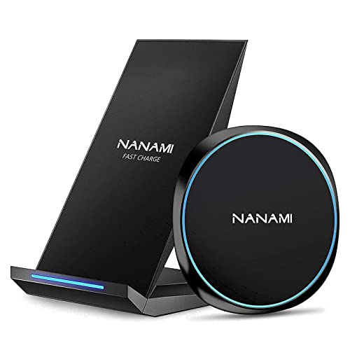 NANAMI Bundle of Wireless Chargers Set, Fast Wireless Charging Stand and Pad, Type-C Ports Charging Station for Home Office