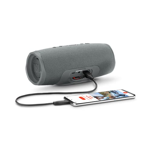 JBL Charge 4 Portable Waterproof Wireless Bluetooth Speaker - Grey (Renewed)