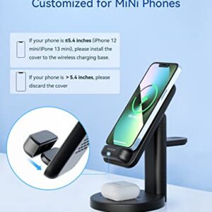 ELEGRP Wireless Charging Station, 3 in 1 Wireless Charger, Charging Dock for iPhone 14/13/12/11/Pro/Max and SE/8 Samsung Phone, iWatch and Airpods/Samsung Headphone (with 18w Adapter) Black