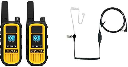 DEWALT DXFRSSV1 Headset for DXFRS300 and DXFRS800 Walkie Talkie Two-Way Radios, 2.5mm Earphone Jack