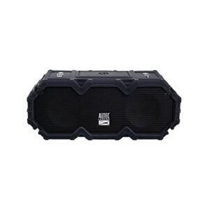 altec lansing lifejacket jolt – waterproof bluetooth speaker, durable & portable speaker with qi wireless charging and voice assistant, black