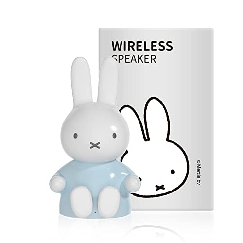 Miffy Bluetooth Figurine Speaker, Mini Bluetooth Speaker, Wireless Speaker, Portable Bluetooth Speakers (Light Blue)