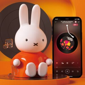 Miffy Bluetooth Figurine Speaker, Mini Bluetooth Speaker, Wireless Speaker, Portable Bluetooth Speakers (Light Blue)