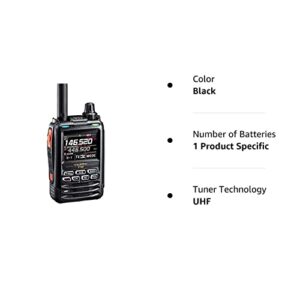 YAESU Yaesu FT-5DR C4FM/FM 144/430MHz Dual Band 5W Digital Transceiver with Touch Screen Display Black