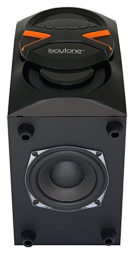 Boytone BT-326F, 2.1 Bluetooth Powerful Home Theater Speaker System, with FM Radio, SD USB Ports, Digital Playback, 40 Watts, Disco Lights, Full Function Remote Control, for Smartphone, Tablet., Black