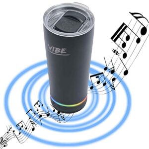 2022 vibe speaker tumbler – 18oz stainless steel tumbler w/bluetooth speaker | upgraded 1000mah battery | up to 8 hours playback time | upgraded ipx67 water resistant | upgraded 3.7w speaker