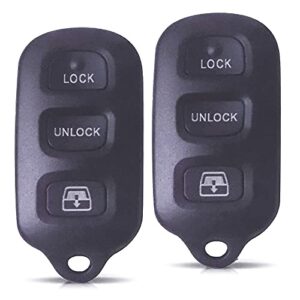 replacement keyless remote key fob for 1999-2009 toyota 4runner and 2001-2008 sequoia fcc id：hyq12ban hyq12bbx hyq1512y (pack of 2)