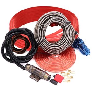 jeemiter 4 gauge car amp wiring kit jeemiter car amplifier install subwoofer wire wiring kits helps you make connections and brings power to your radio, subwoofers and speakers amp power wire