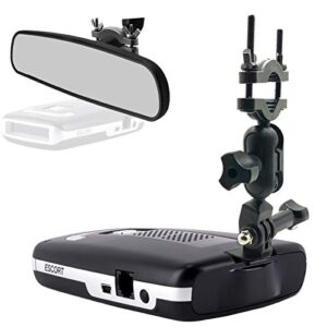 accessorybasics car rear view mirror radar detector mount for escort max/max 2 / max ii *require 1″ stem space to install** (not compatible with max360c / max360 or new max3 w/magnetic dock radar)