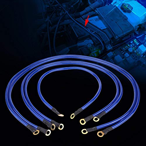 Acouto Car Grounding Kit Universal 5-Point Auto Earth Cable System Ground Grounding Wire Kit