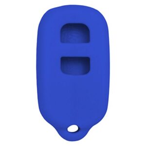 keyless2go replacement for new silicone cover protective case for remote key fobs with fcc gq43vt14t hyq12ban hyq12bbx – blue