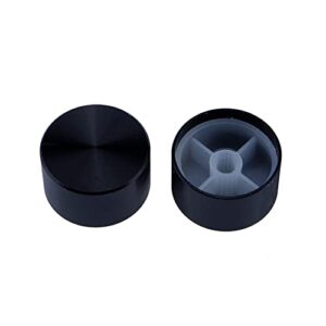 faotup 2pcs black volume knobs for car stereo computer radio,1.18″ volume knobs replacement,volume control knob,for 6mm diameter,1.18×1.18×0.67inches