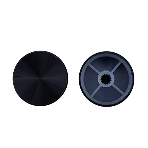 Faotup 2PCS Black Volume Knobs for Car Stereo Computer Radio,1.18" Volume Knobs Replacement,Volume Control Knob,for 6MM Diameter,1.18×1.18×0.67Inches