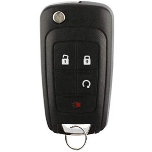 keylessoption keyless car remote uncut flip ignition key fob replacement for oht01060512