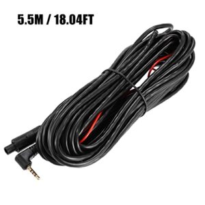X AUTOHAUX 1pcs 5 Pin 5.5m 18Ft Dash Cam Rearview Backup Camera Reverse Extension Cord Car Recorder Cable Male to Female Video Extension Wire