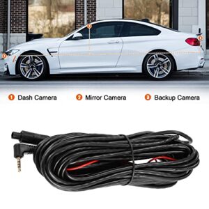 X AUTOHAUX 1pcs 5 Pin 5.5m 18Ft Dash Cam Rearview Backup Camera Reverse Extension Cord Car Recorder Cable Male to Female Video Extension Wire