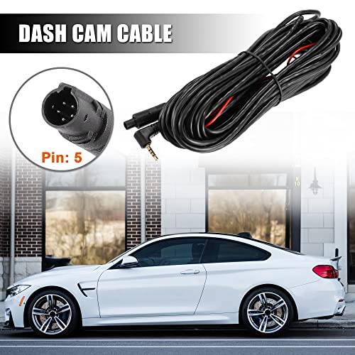 X AUTOHAUX 1pcs 5 Pin 5.5m 18Ft Dash Cam Rearview Backup Camera Reverse Extension Cord Car Recorder Cable Male to Female Video Extension Wire