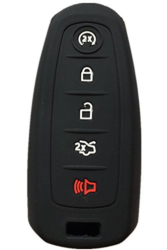 KAWIHEN Silicone Key Fob Cover Compatible with Ford C-Max Edge Escape Expedition Explorer Flex Focus Taurus Lincoln MKS MKT MKX