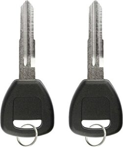 keylessoption replacement chip transponder blank car ignition key blade for honda acura hd106pt (pack of 2)
