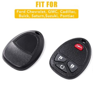 Key Fob Replacement Fit for Chevy Silverado Suburban Tahoe Avalanche Equinox Traverse GMC Sierra Yukon Acadia Savana Cadillac Escalade Buick Enclave 2007 2008 2009 2010 2011 2012 2013 2014 2015 2016