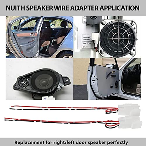 NuIth Rear Front Speaker Wiring Harness Adapter Connector Plug Replacement for Toyota Camry/Corolla 2002-2013, Tundra/Sequoia 2001-2007 for Aftermarket Speaker w/JBL Audio System 86160-AF060 2PC