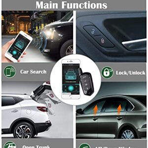 Keyless Entry for Car with Open Trunk Car Search Remote/App Control Fits for 95% DC12V Compact, Sedan, Coupes, SUVs