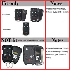 Zorratin Silicone Remote Key Fob Cover Protector for GMC Yukon & Chevrolet Chevy Suburban Tahoe