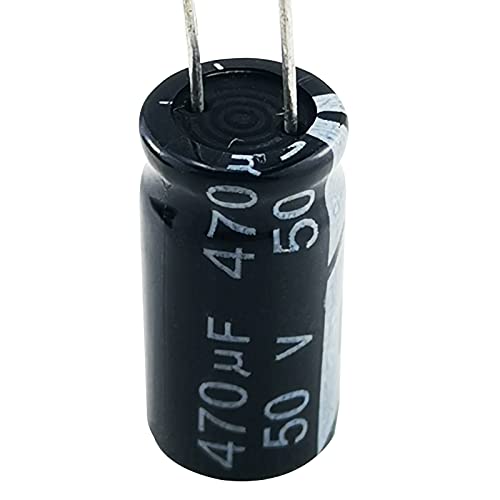 470uF 50V Capacitor,JIADONG 20PCS Electrolytic Capacitor Assortment for DIY Soldering Electronic Projects Compatible with Arduino Kits