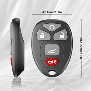 Remote Key Fob Replacement Fits for Chevy Traverse 2007-2016 Tahoe Suburban GMC Acadia Yukon XL Buick Enclave Cadillac Escalade Saturn Outlook FCCID: OUC60270 OUC60221 15913415