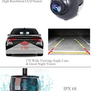 Auto Wayfeng WF® Universal Car Front/Side View Camera 360 Degrees Adjustable HD Color Night Vision for Parking Monitor DVD (Non-Mirror + No Parking Guideline)