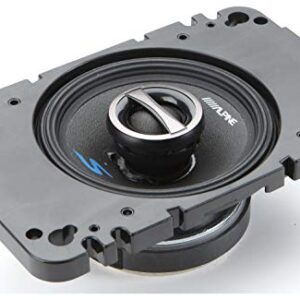 Alpine S-S40 S-Series 4-inch Coaxial 2-Way Speakers (pair) - Contains 4x6" Adapter Plate