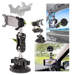 Gzcvba Universal Ball Head Arm for Phone - 360° Rotating Universal Car Phone Mount - Suction Cup Phone Holder for Car - Universal Ball Head Basic Sucker Arm for Phone