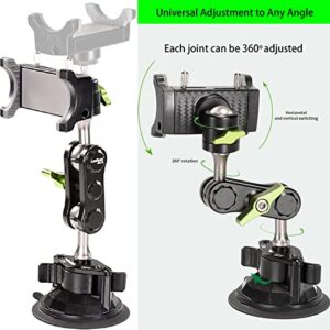 Gzcvba Universal Ball Head Arm for Phone - 360° Rotating Universal Car Phone Mount - Suction Cup Phone Holder for Car - Universal Ball Head Basic Sucker Arm for Phone