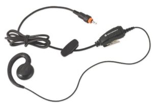 motorola solutions business radios hkln4455 clp single pin non-adjustable ptt earpiece (black)