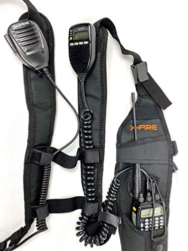 X-FIRE® Radio Vest Universal Holder Rig for Portable Two-Way Radios