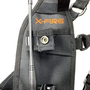 X-FIRE® Radio Vest Universal Holder Rig for Portable Two-Way Radios