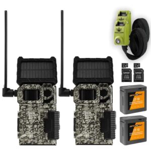 spypoint link-micro-s-lte solar cellular trail camera with lit-10 battery and bundle options (link-micro-s-lte, 2 pk trail bundle)