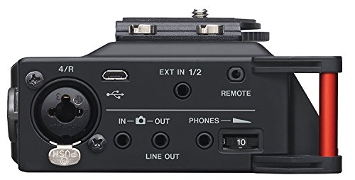 TASCAM 4-Channel Portable Linear PCM Audio Recorder for DSLR and Video Cameras, Black (DR-70D)